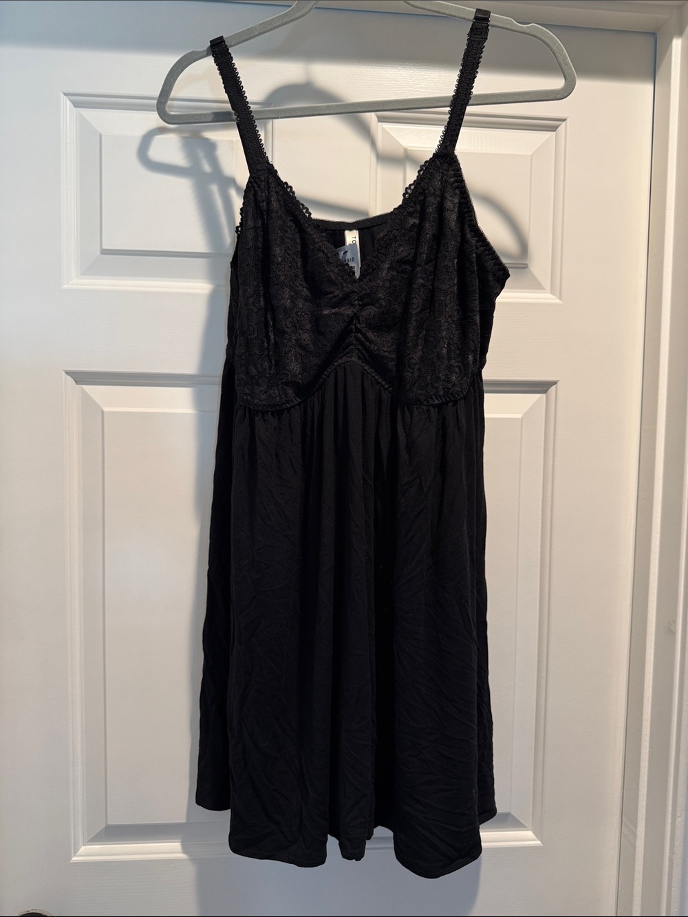 Torrid Black Lace-Trim Slip Nightie